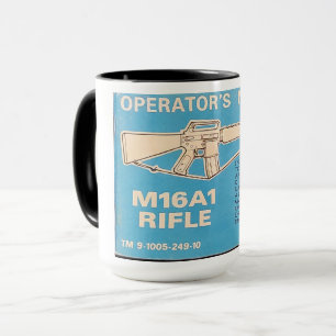 Caneca M16 A1 Operadores Manual Café Mug