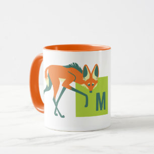 Caneca M é para Maned Wolf (tangerina)