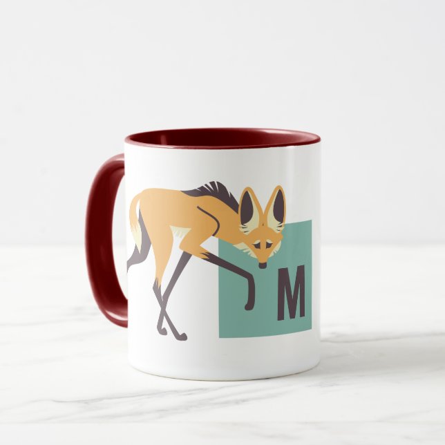 Caneca M is for Maned Wolf (papaya) (Frente Esquerda)