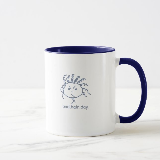 Caneca má do dia do cabelo (Direita)