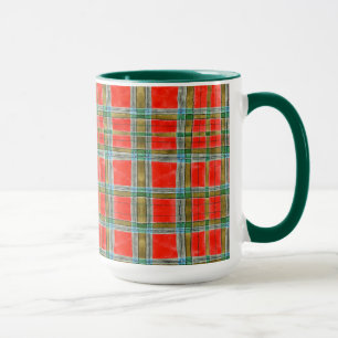 CANECA MAC BAIN TARTAN COMBINAÇÃO VERDE CAÇADOR AL