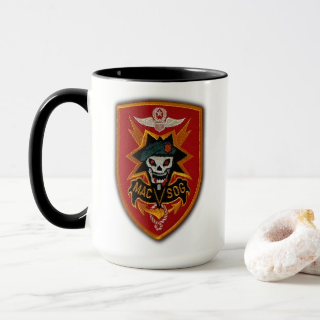 Caneca MAC V SOG Vietnam veteranos de guerra patch Mug (Com Donut)