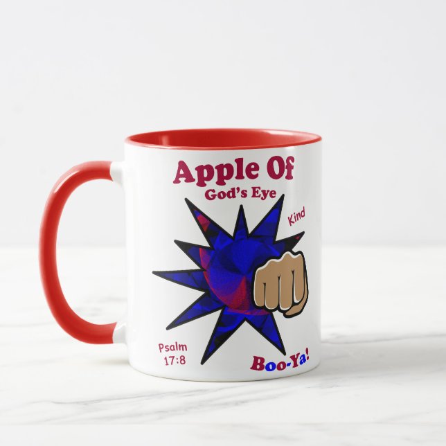 Caneca Maçã Cristã de Olhos de Deus (Esquerda)