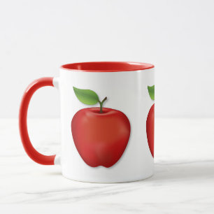 Caneca Maca Vermelha Brilhante
