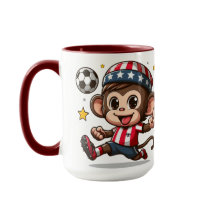 Macaco Feliz e Fofo Jogador de Futebol