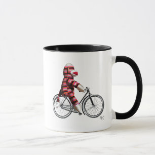 Caneca Macaco-meia na Bicicleta
