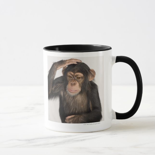 Caneca Macaco que risca sua cabeça (Direita)