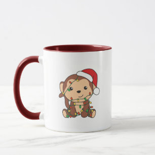 Caneca Macacos Macacos Macacos De Inverno De Natal