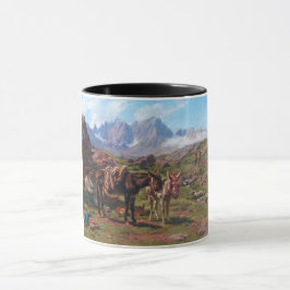 Caneca Macacos nas montanhas dos Pirenéus (Rosa Bonheur)