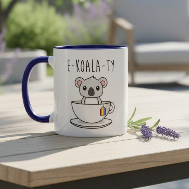 Caneca Macaquinho LGBTQ Fofo Orgulho Arco-íris Igualdade (Criador carregado)
