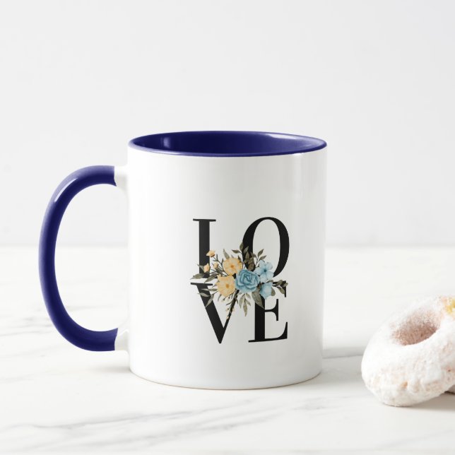 Caneca Maçãs de café de dia de amor (Com Donut)