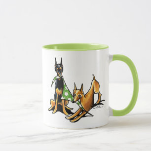 Caneca Maçãs do Pinscher diminuto n