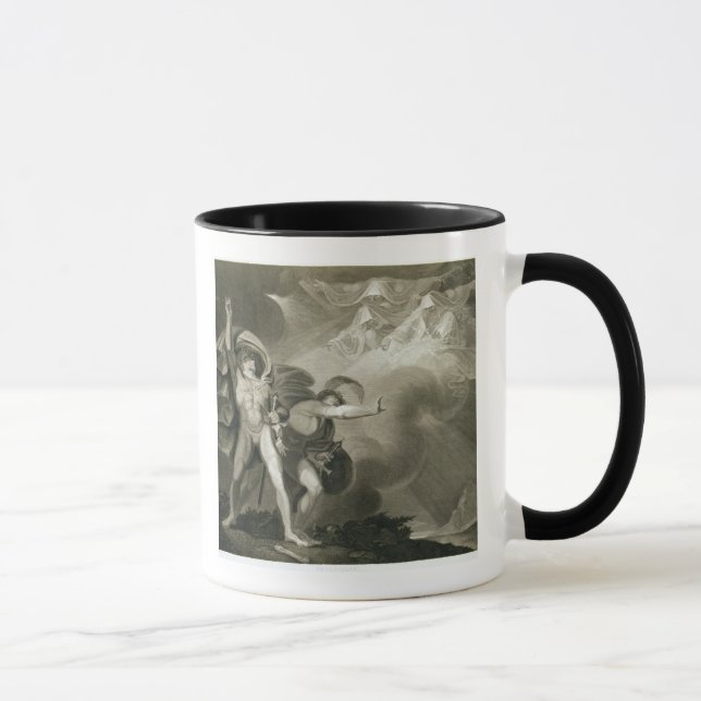 Caneca Macbeth, Banquo e as três bruxas na charneca (Direita)