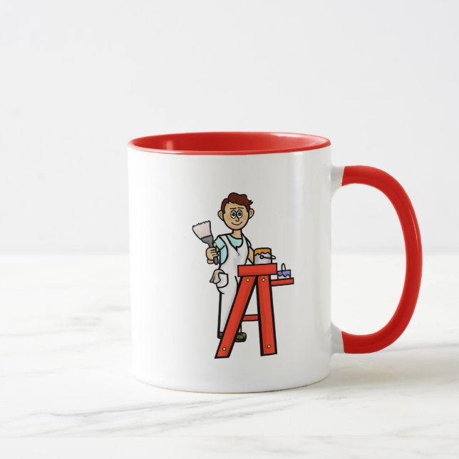 Caneca Macho Pintor Mug com Nome (Direita)
