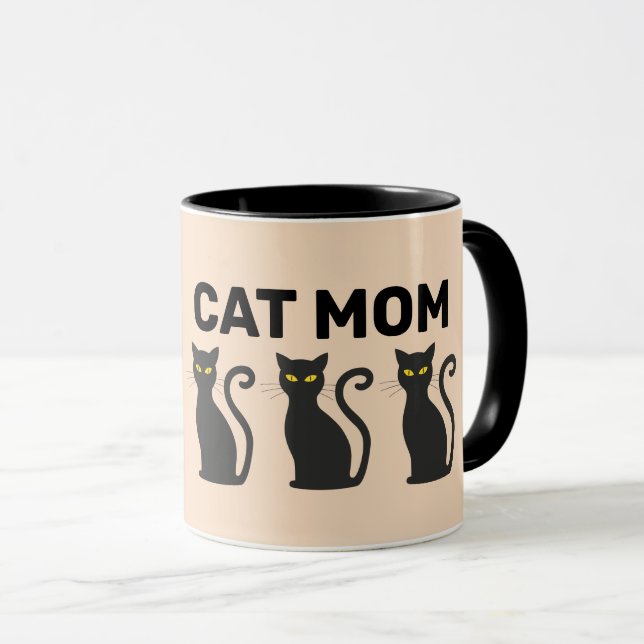 CANECA MACHORAS DE CAFÉ, GATOS NEGROS (Frente Esquerda)