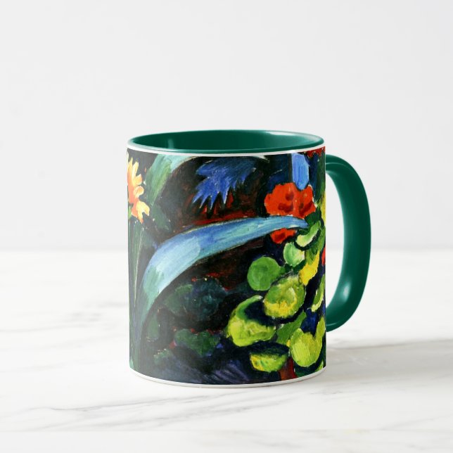 Caneca Macke - Flores no Jardim, (Frente Esquerda)
