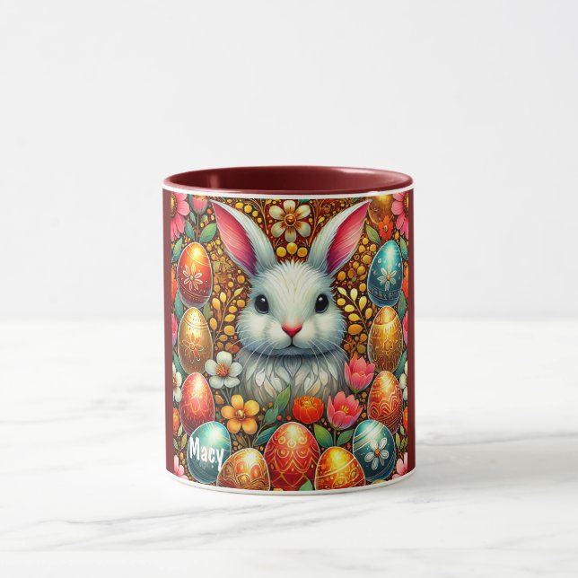 Caneca MACY ~ LÂMPADA DE Ovos BUNNY - MACY ~ Mug (Centro)