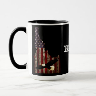CANECA MADEIRA BURNT BALD EAGLE - IDAHO PATRIOT CLR