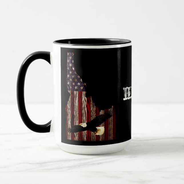 CANECA MADEIRA BURNT BALD EAGLE - IDAHO PATRIOT CLR (Esquerda)