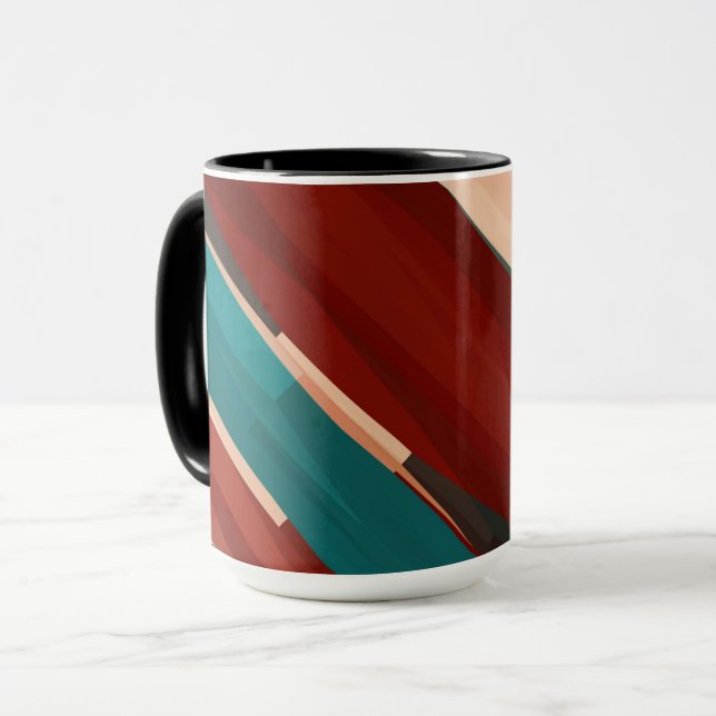 Caneca Madeira e Turquesa (Frente Esquerda)