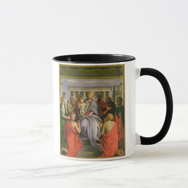 Caneca Madonna e criança com oito santos, 1520s (têmpera (Direita)