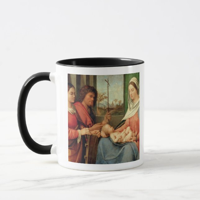Caneca Madonna e criança com santos 2 (Esquerda)