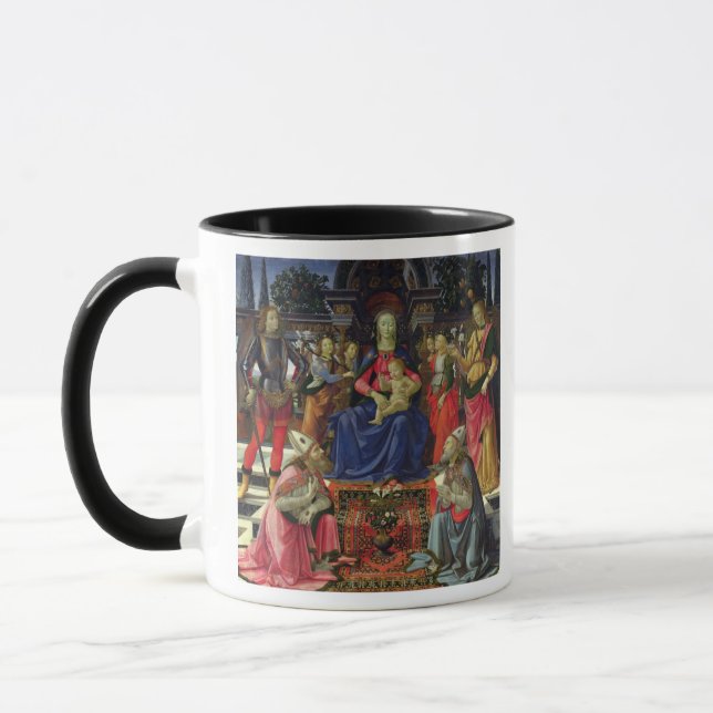 Caneca Madonna e criança com SS. Justus, Zenobius e th (Esquerda)