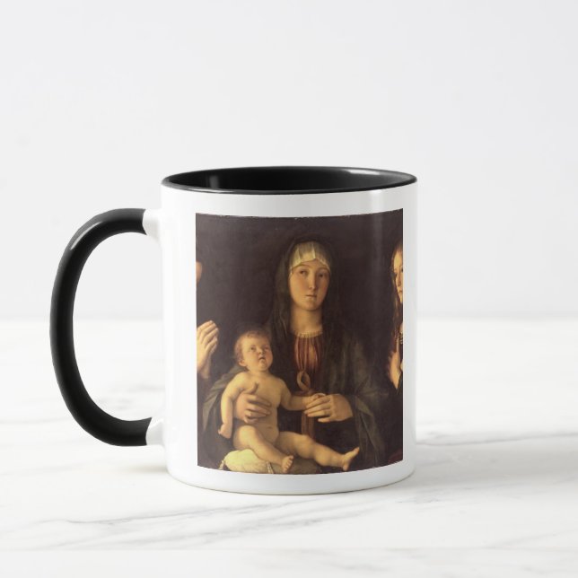 Caneca Madonna e criança com St Mary Magdalene e St. (Esquerda)