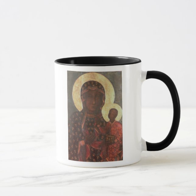Caneca Madonna preto de Jasna Gora (Direita)