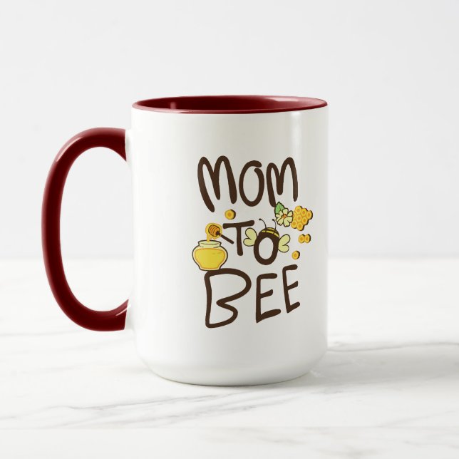 Caneca Mãe Abelha com Decoração de Desenho Animado (Esquerda)