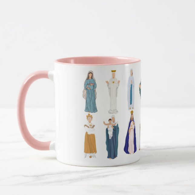 Caneca Mãe abençoada, Marian Mug católico (Esquerda)