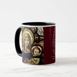 Caneca Mãe abençoada, Oração por memorização, Mug católic