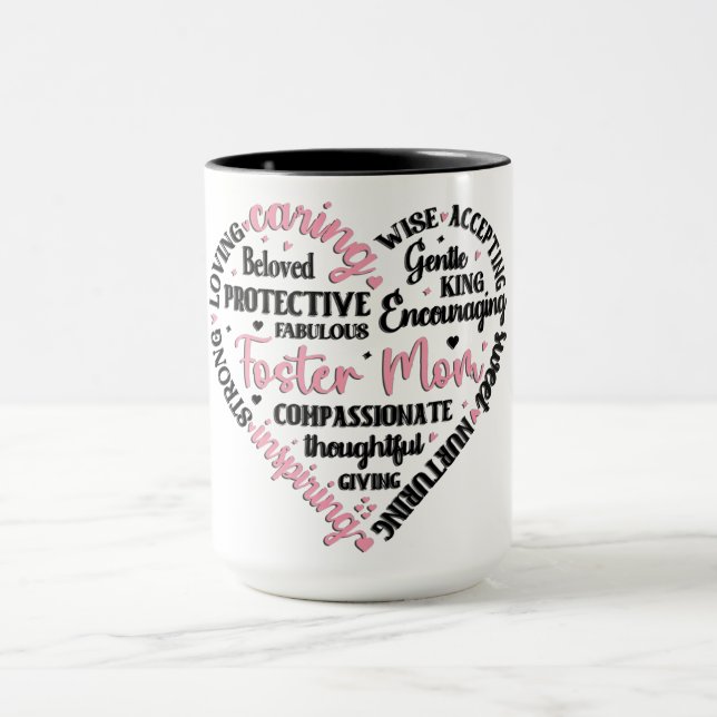 Caneca Mãe Adotiva Coração Fofo (Centro)