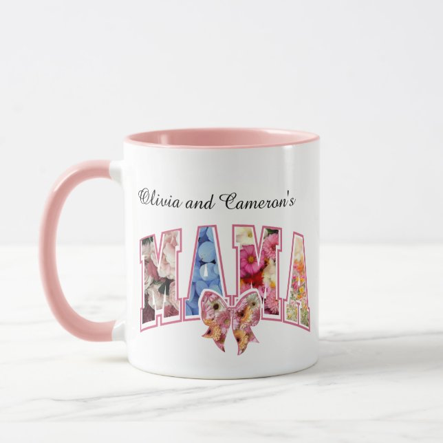 Caneca Mãe Botânica Personalizada Bonita Mãe Mug Moderna  (Esquerda)