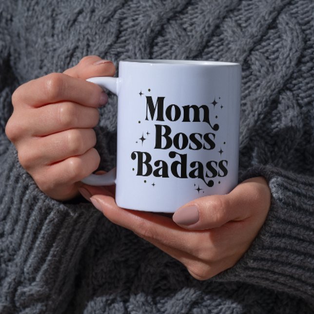 Caneca Mãe Chefe Badass Coffee Mug Sem Esposa (Criador carregado)
