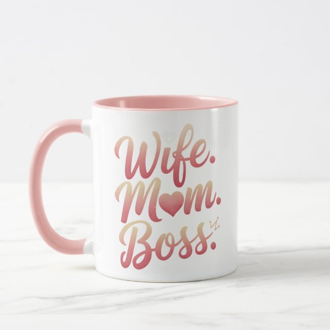 Caneca Mãe Chefe Esposa - Ideias De Presente De Dia de as (Esquerda)
