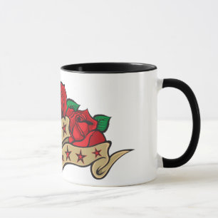 Caneca Mãe cor-de-rosa do tatuagem