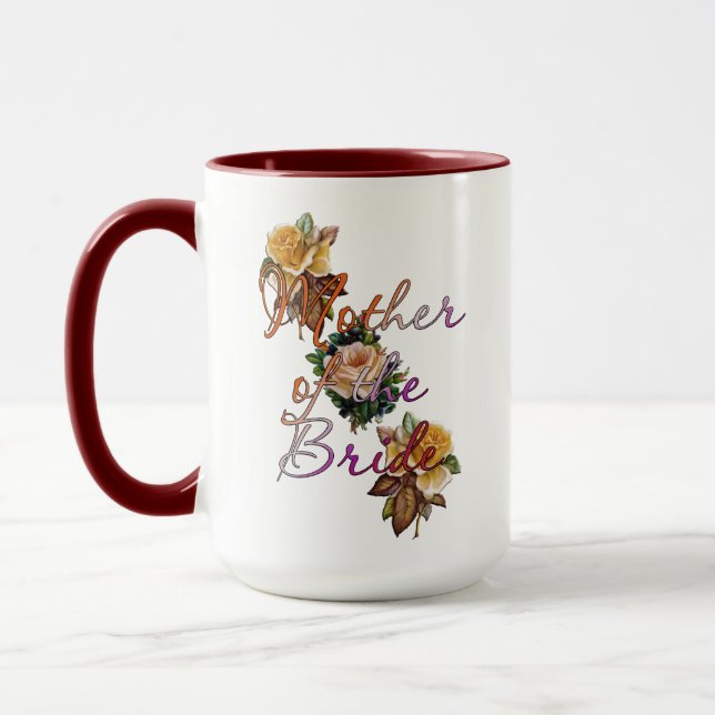 Caneca Mãe Da Noiva Floral (Esquerda)