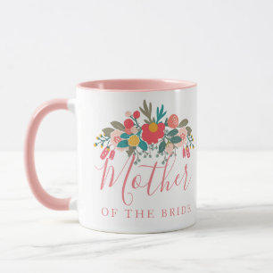 Caneca Mãe da Noiva ou Buquê Floral Rosa