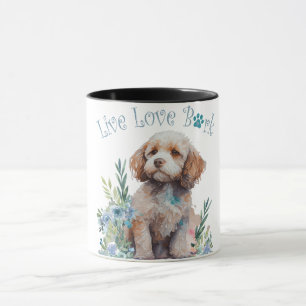 Caneca Mãe de Cachorro Cockapoo Floral