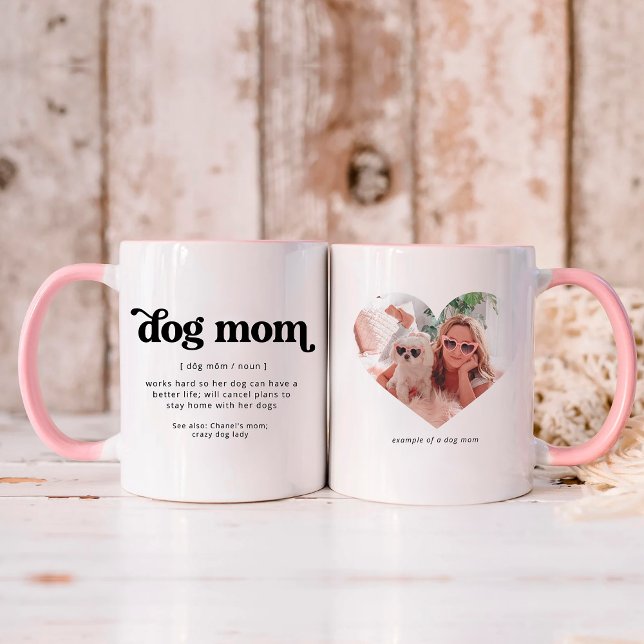 Caneca Mãe de Cachorro Foto e Texto Personalizados (Criador carregado)