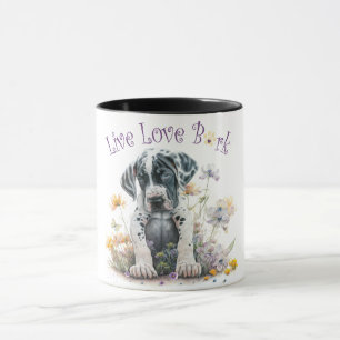 Caneca Mãe de Cachorro Great Dane Floral