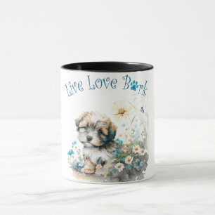 Caneca Mãe de Cachorro Havanês Floral