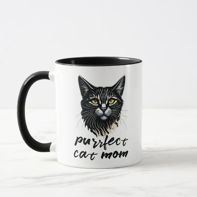Caneca Mãe de Gato Puro Personalizado (Esquerda)