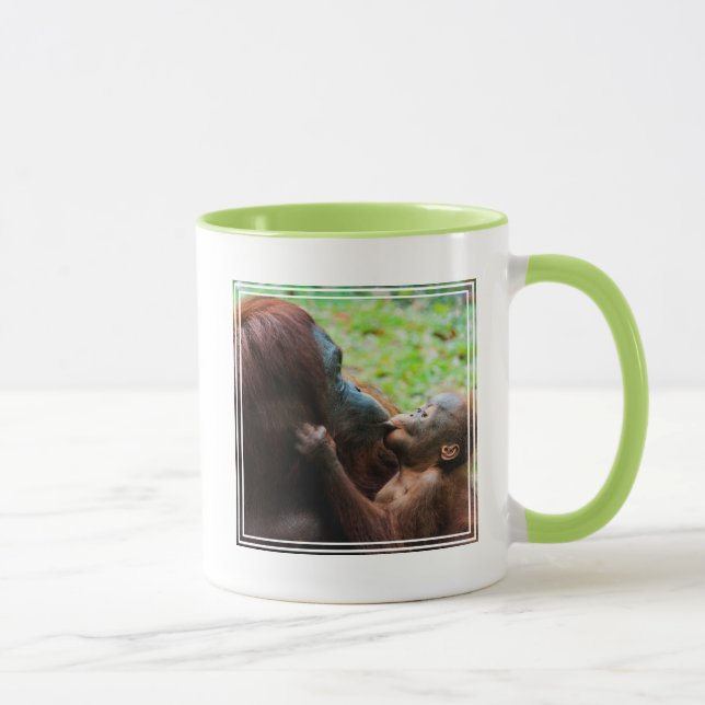 Caneca Mãe de orangotango com bebê (Direita)
