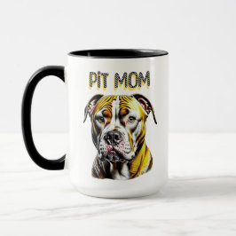 Caneca Mãe de Pit Bull | Amante de Cachorros