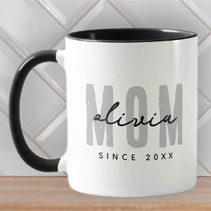 Caneca Mãe Desde 20XX Moderno, Píquete Simples