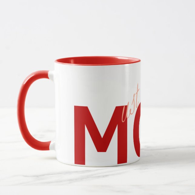 Caneca MÃE (deve obedecer-me) Vermelho (Esquerda)