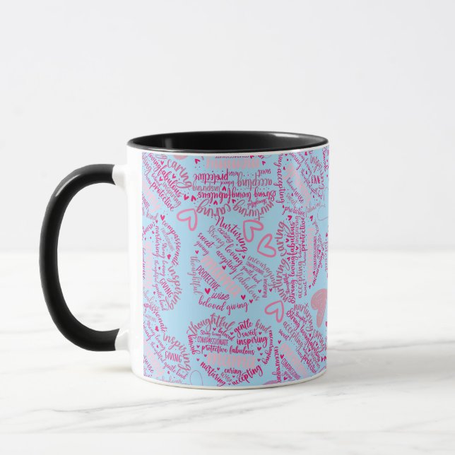 Caneca Mãe dias corações 01.Cor-de-rosa azul BG (Esquerda)