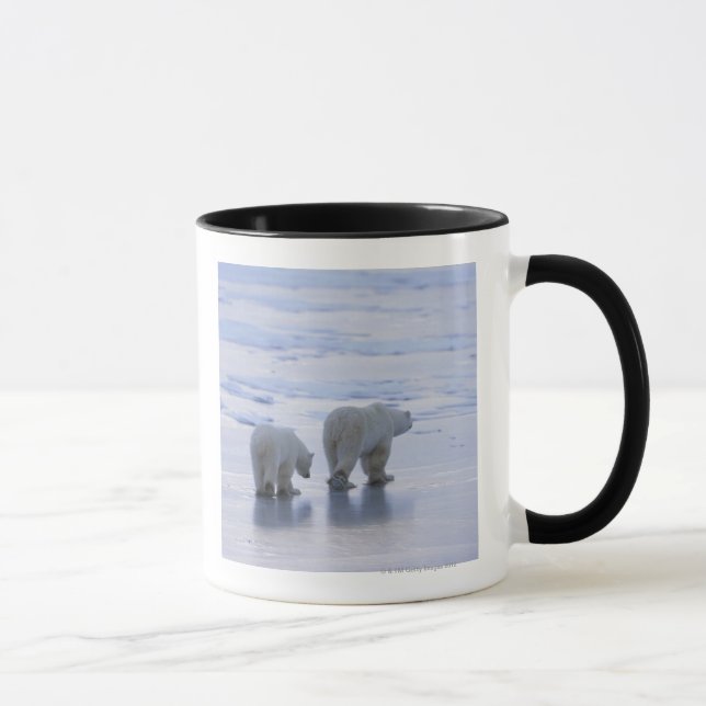 Caneca Mãe e Cub do urso polar (Direita)